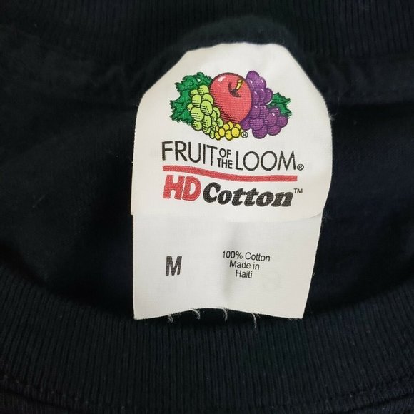 Fruit‎ Of The Loom Womens Black Cotton Short Sleeve Graphic T Shirt Size Medium - Picture 3 of 5